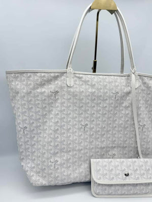 Goyard Saint Louis GM White Tote Bag