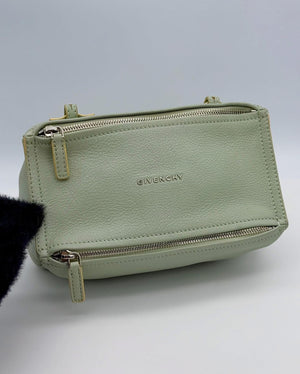 Givenchy Sugar Goatskin Mini Pandora Aqua Green