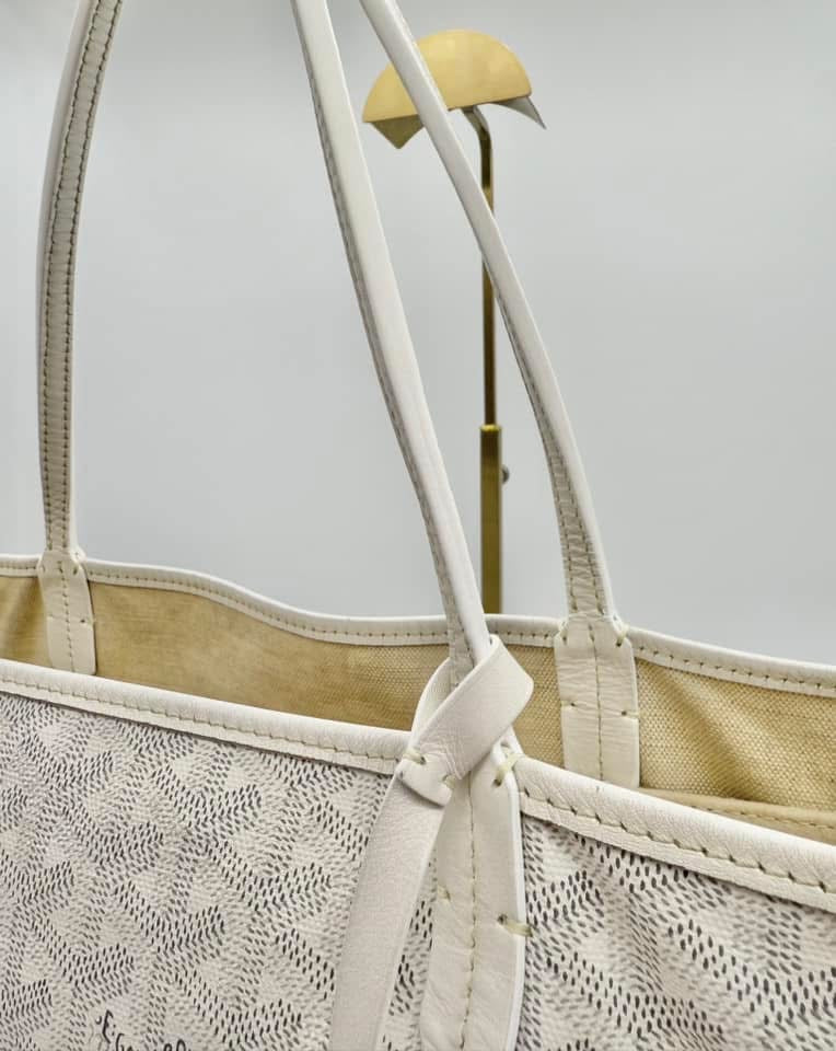 Goyard Saint Louis GM White Tote Bag