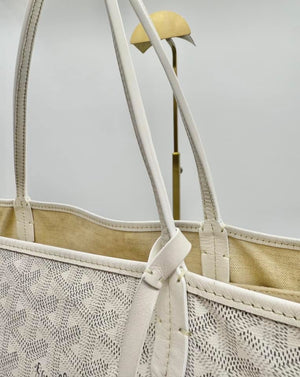 Goyard Saint Louis GM White Tote Bag