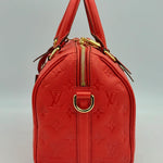 Louis Vuitton Red Monogram Empreinte Leather Speedy 25 Bandouliere