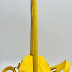 Chloe Yellow Pebbled Leather Medium Paraty Bag