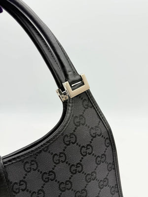 Gucci Black GG Canvas Jackie Shoulder Bag