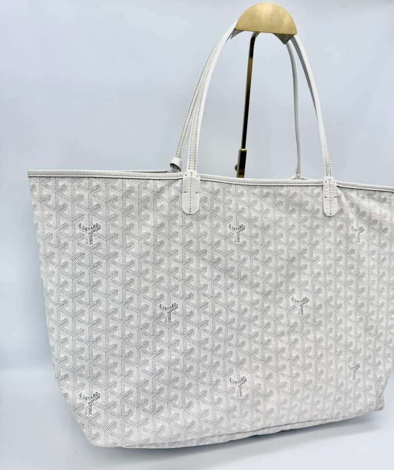 Goyard Saint Louis GM White Tote Bag