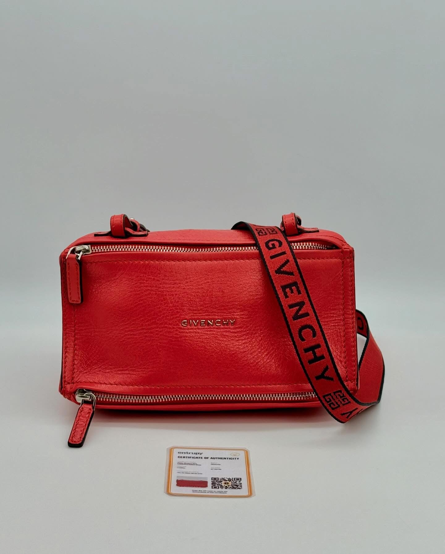 Givenchy Red Pandora Small Leather Crossbody Bag