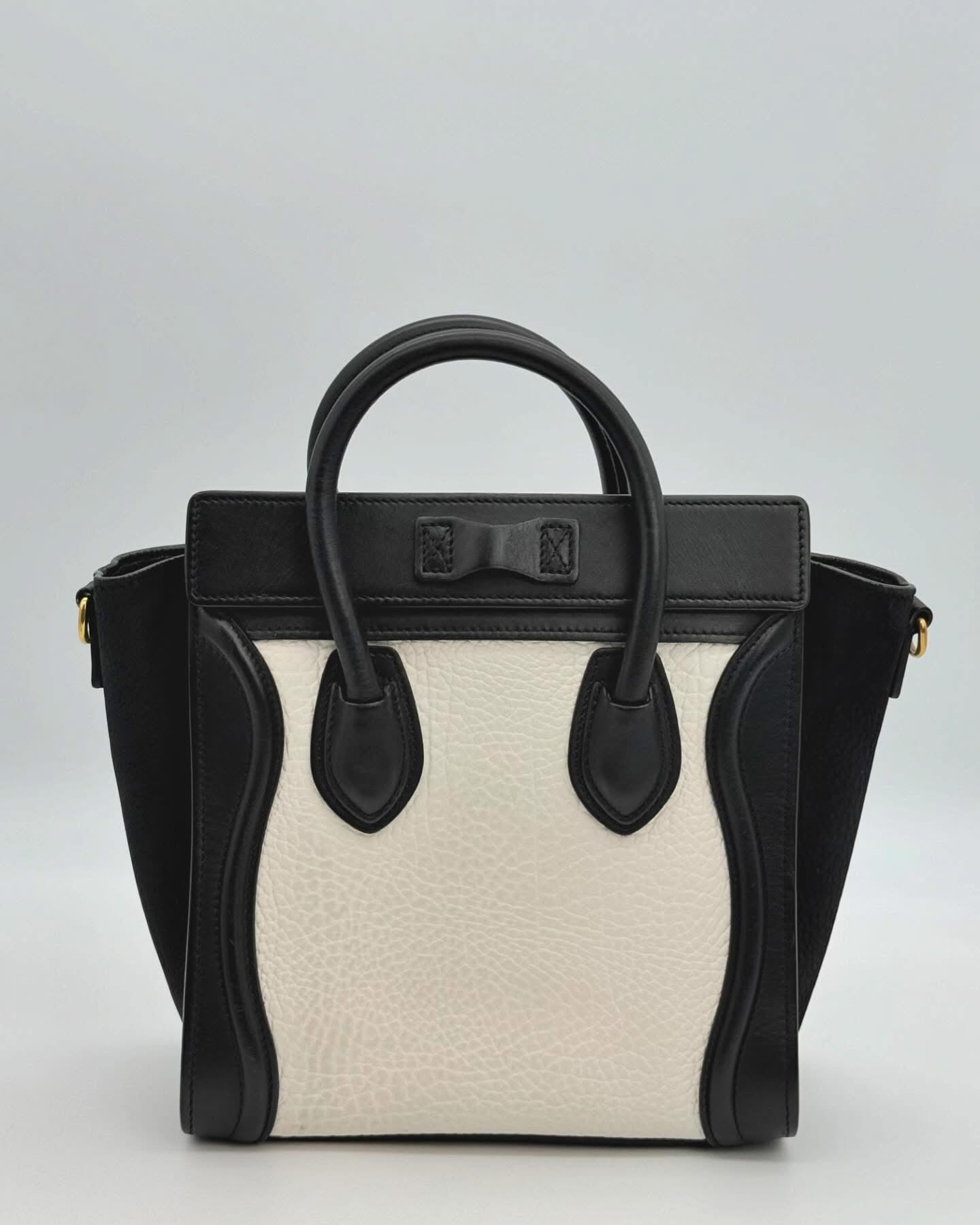 Celine Luggage Nano Shopper Leather & Suede