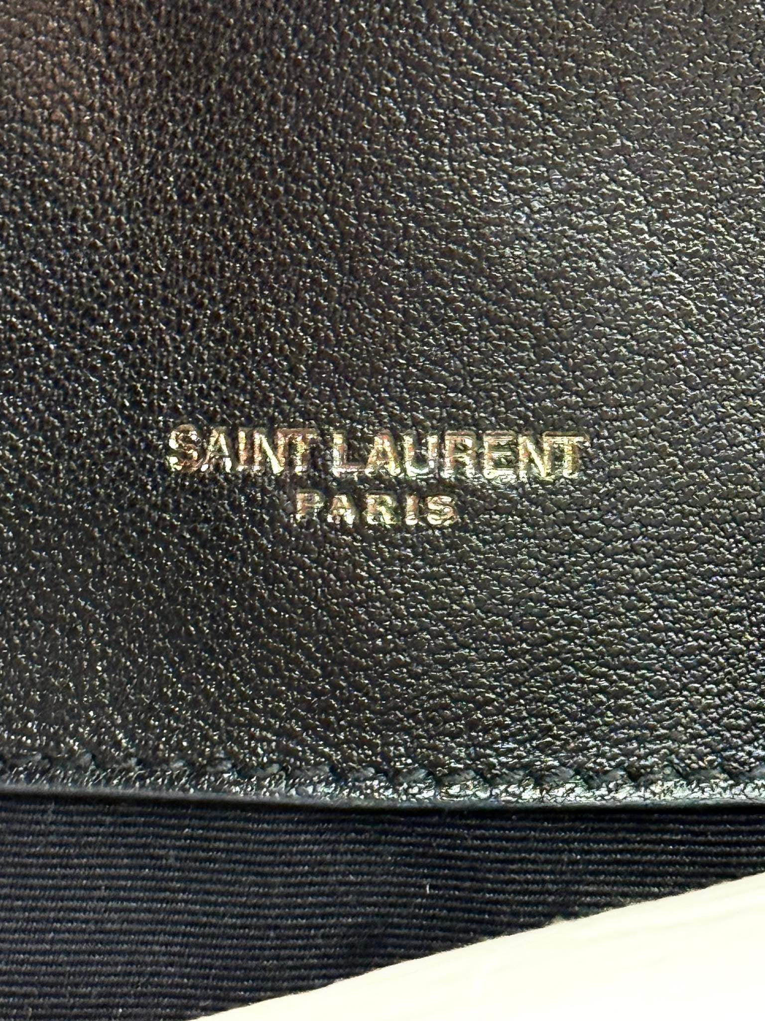 Saint Laurent Sheepskin Matelasse Chevron Monogram Large