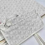 Goyard Saint Louis GM White Tote Bag