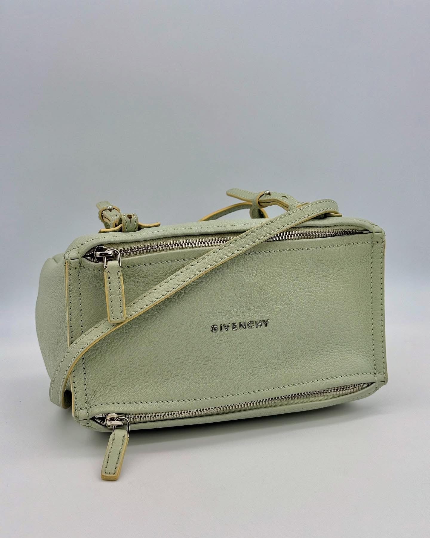 Givenchy Sugar Goatskin Mini Pandora Aqua Green