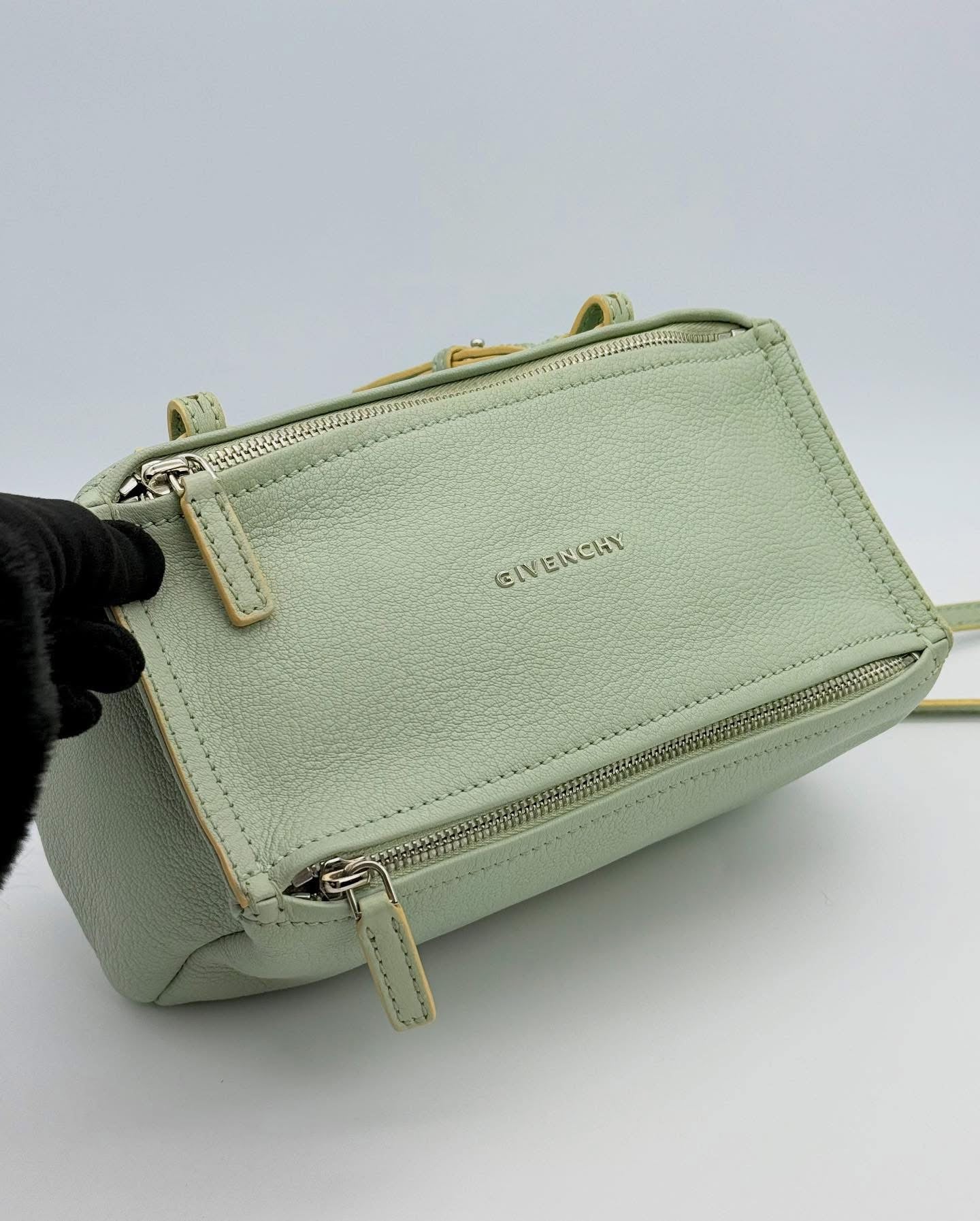 Givenchy Sugar Goatskin Mini Pandora Aqua Green