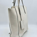 Gucci White Leather Swing Tote Bag