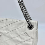 Saint Laurent Medium Niki Chain Bag in Blanc Vintage - White