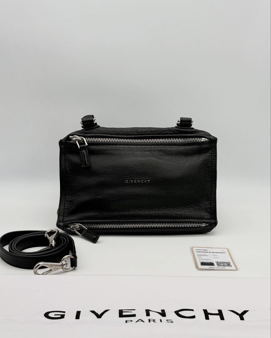 Givenchy Pandora Black Leather Crossbody Bag