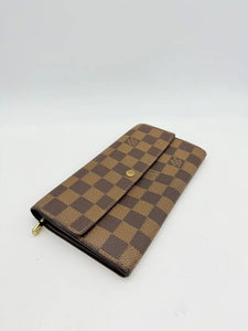 Louis Vuitton Damier Ebene Sarah Long Bifold Wallet