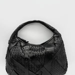 Bottega Veneta Shoulder Bag Intrecciato Leather Black