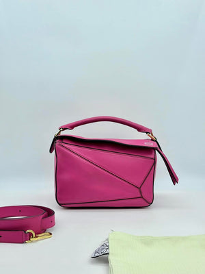 Loewe Pink Small Puzzle HandBag Satchel