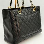 Chanel Matelasse Grand Chain Gst Caviar Skin Leather Black