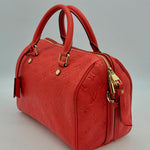 Louis Vuitton Red Monogram Empreinte Leather Speedy 25 Bandouliere