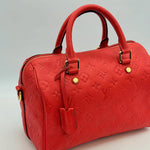 Louis Vuitton Red Monogram Empreinte Leather Speedy 25 Bandouliere