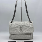 Saint Laurent Medium Niki Chain Bag in Blanc Vintage - White