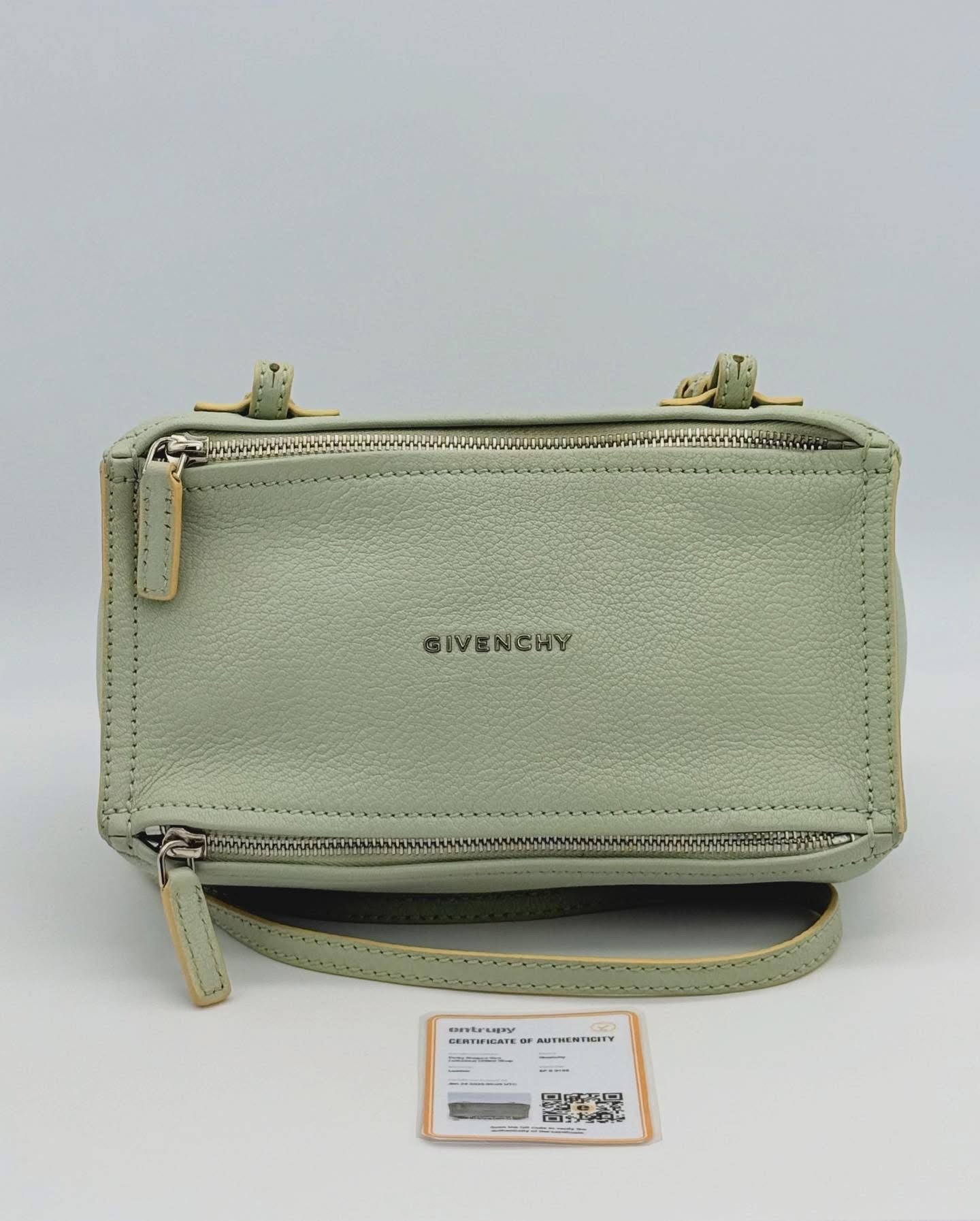 Givenchy Sugar Goatskin Mini Pandora Aqua Green