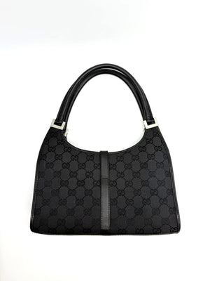 Gucci Black GG Canvas Jackie Shoulder Bag