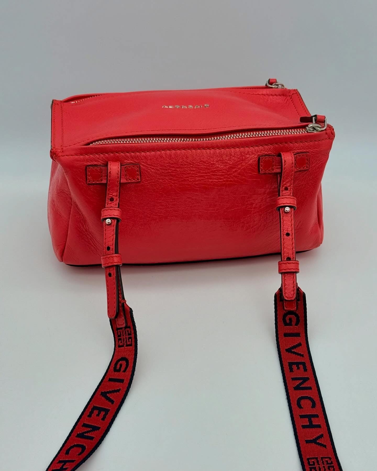 Givenchy Red Pandora Small Leather Crossbody Bag