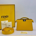 Fendi Peekaboo ISEEU X-CROSS Yellow Leather Bag