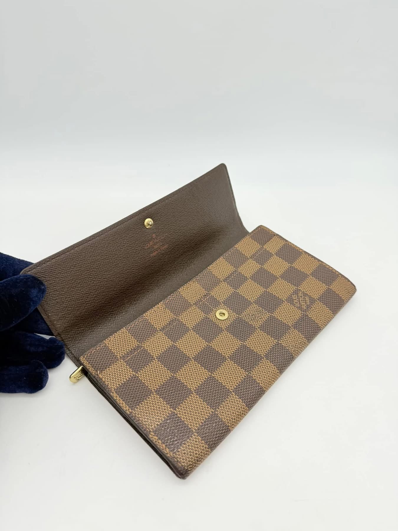 Louis Vuitton Damier Ebene Sarah Long Bifold Wallet