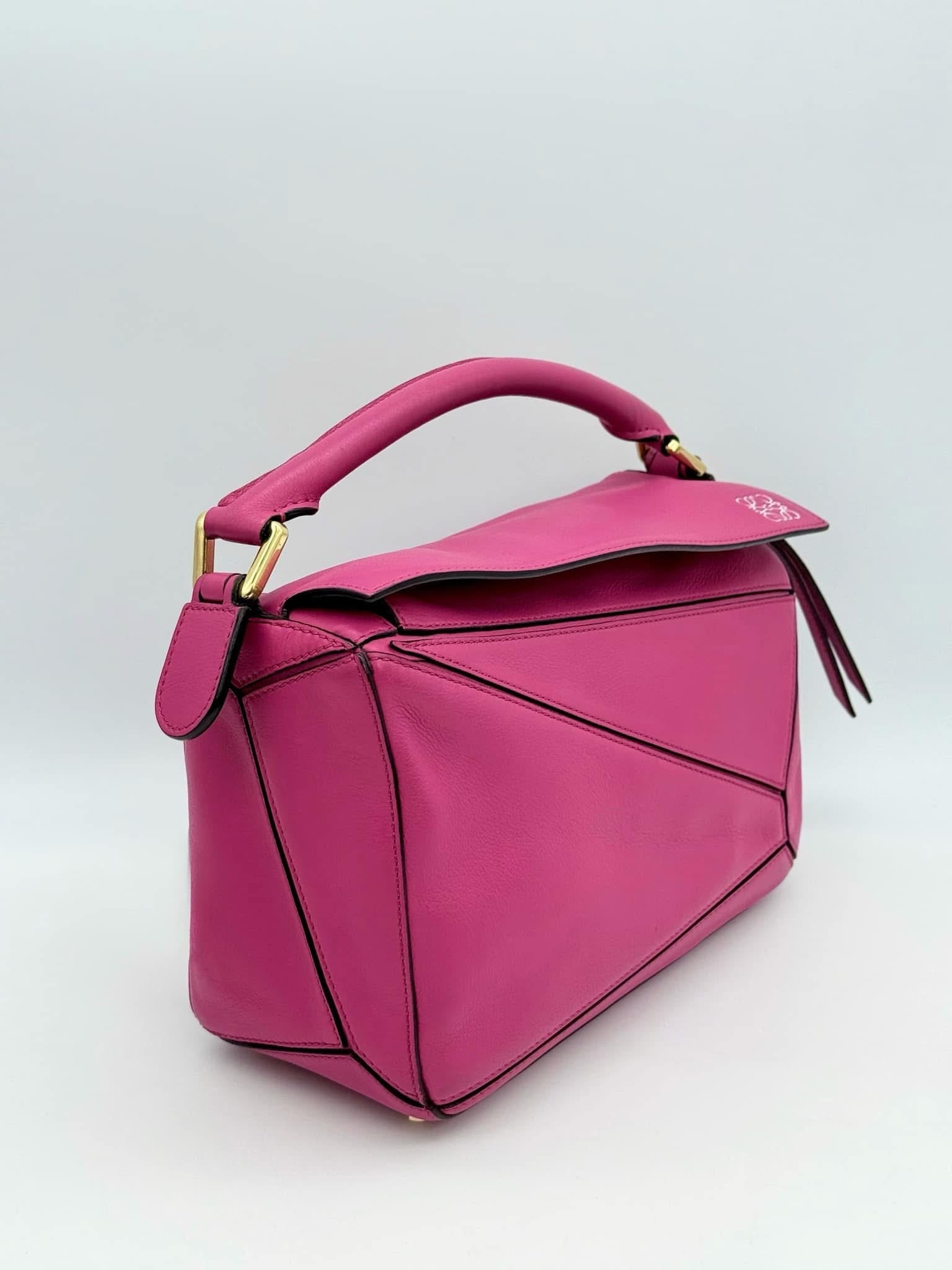 Loewe Pink Small Puzzle HandBag Satchel