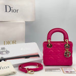 Christian Dior Lady Mini Lambskin Cannage