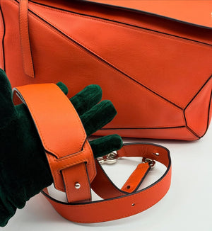 Loewe Orange Medium Puzzle Bag