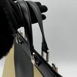 Gucci Handbag Shoulder Bag Zumi Leather Black x Beige