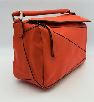 Loewe Orange Medium Puzzle Bag