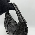 Bottega Veneta Shoulder Bag Intrecciato Leather Black