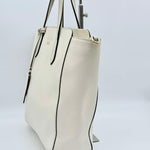 Gucci White Leather Swing Tote Bag