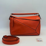 Loewe Orange Medium Puzzle Bag