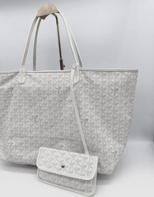 Goyard Saint Louis GM White Tote Bag