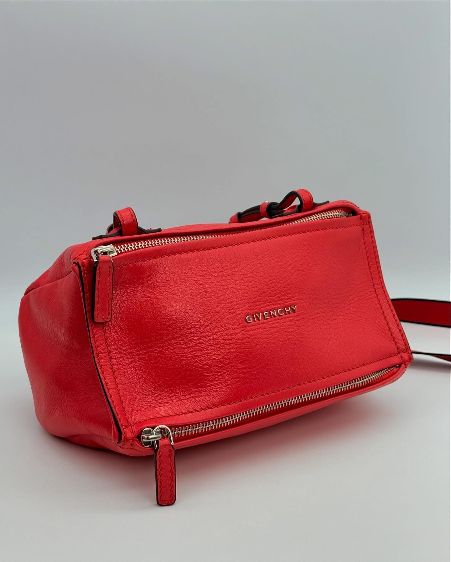 Givenchy Red Pandora Small Leather Crossbody Bag