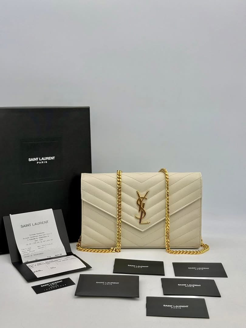 YSL Cassandra Envelopes Chain Wallet