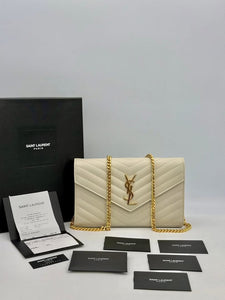 YSL Cassandra Envelopes Chain Wallet