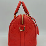 Louis Vuitton Red Monogram Empreinte Leather Speedy 25 Bandouliere