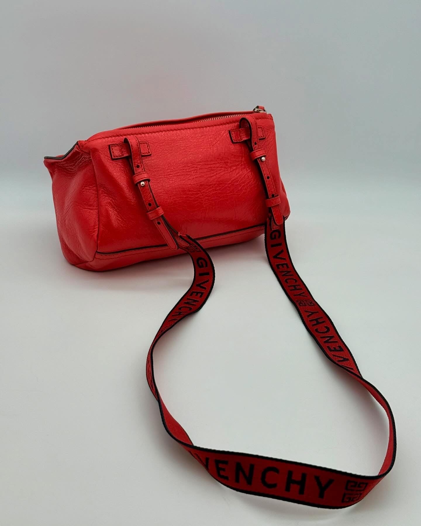 Givenchy Red Pandora Small Leather Crossbody Bag