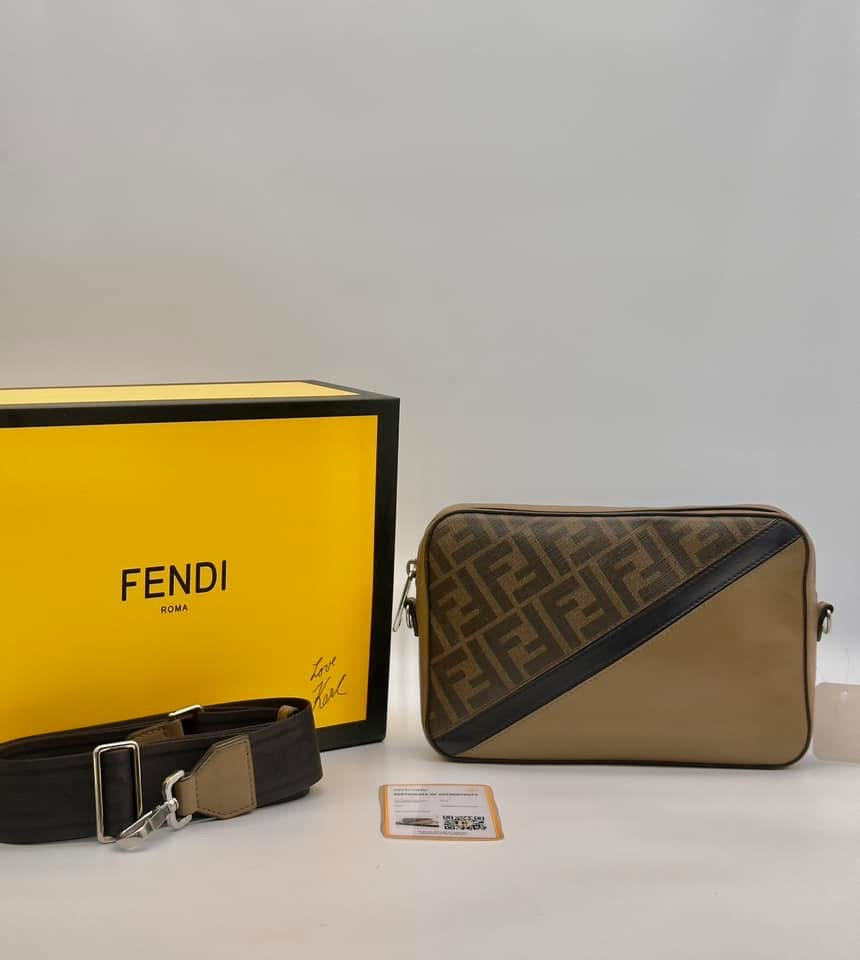 Fendi Fega Mens Medium Crossbody Bag